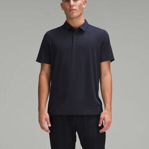 Lululemon Evolution Short Sleeve Polo Nautical Navy Collared Shirt Size Medium